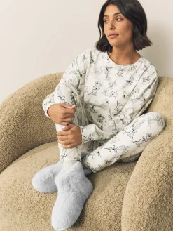 Next Faux Fur Boot Slippers Grey Hot