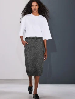 Next Grey Fleck Tailored Pencil Skirt Hot