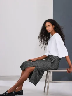 Next Grey Fleck Tailored Pencil Skirt Hot