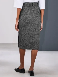 Next Grey Fleck Tailored Pencil Skirt Hot