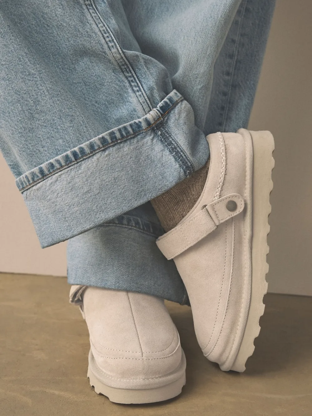 Next Forever Comfort® Chunky Sole Footbed Clogs Grey Outlet