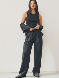 Next Grey Forever Comfort® Trim Hardware Round Toe Loafers