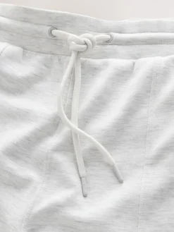 Next Premium Wide Leg Jersey Joggers Grey Marl Clearance