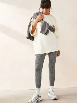 Next Grey Marl Ribbed Seamless High Waist Leggings Best