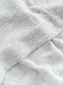 Next Thermal Maximum Warmth Cosy Pointelle Long Sleeved Top Grey Marl Discount