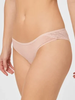 Next Grey Marl/Pink/Plum Bikini Cotton Lace Knickers 4 Pack New