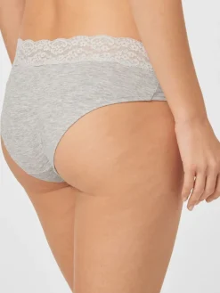 Next Grey Marl/Pink/Plum Short Cotton Lace Knickers 4 Pack Discount