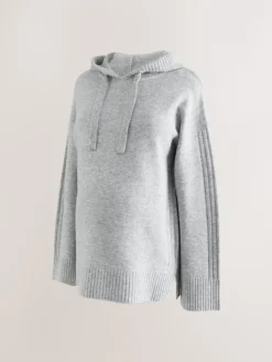 Next Grey Maternity Knitted Hoodie Best