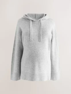 Next Grey Maternity Knitted Hoodie Best