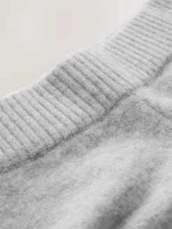 Next Grey Maternity Knitted Wide Leg Trousers New