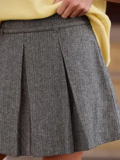 Next Grey Mini Kilt Skirt With Wool Best