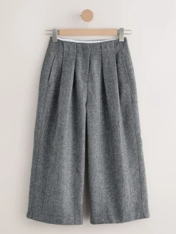 Next N. Premium Herringbone Culottes With Wool Grey Hot