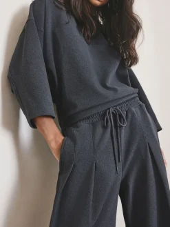 Next N.Premium Wide Leg Joggers Grey Online