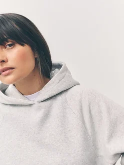 Next Relaxed Fit Heavyweight Longline Hoodie Grey Outlet