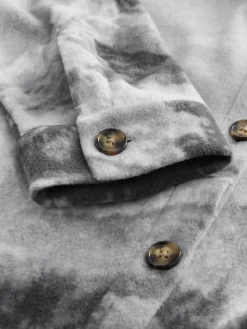 Next Polar Fleece Shacket Grey Scene Discount