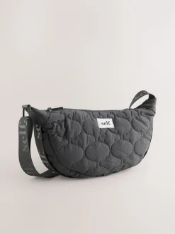 Next Grey Self. Nylon Sling Bag