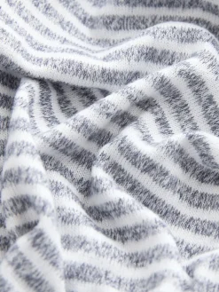 Next Cosy Lightweight Dressing Gown Grey Stripe Best