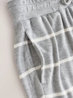 Next Cosy Long Sleeve Pyjamas Grey Stripe Best