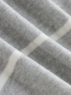 Next Cosy Long Sleeve Pyjamas Grey Stripe Best