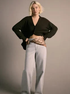 Next Grey Wide Leg Jeans Online