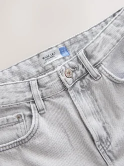 Next Grey Wide Leg Jeans Online