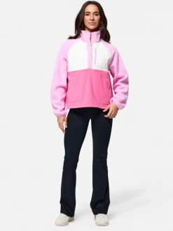 Gym + Coffee Pink Snap Polar Fleece Sale