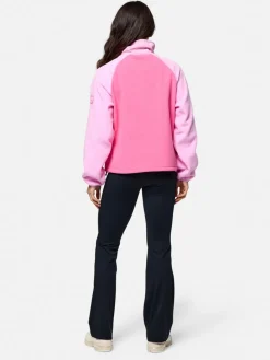 Gym + Coffee Pink Snap Polar Fleece Sale