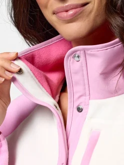 Gym + Coffee Pink Snap Polar Fleece Sale