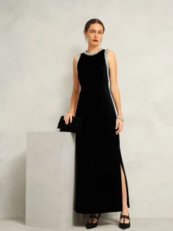 Hobbs Black Renata Bow Velvet Clutch Best