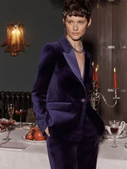 Hobbs Purple Heather Velvet Jacket Sale
