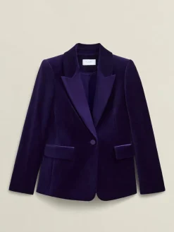 Hobbs Purple Heather Velvet Jacket Sale