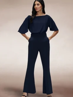Hot Squash Blue Drop Shoulder Jumpsuit Outlet