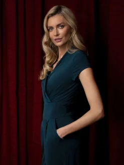 Hot Squash Petite Blue Wide Leg Jumpsuit New