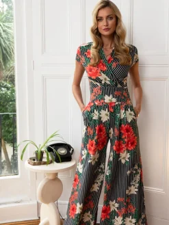 Hot Squash Petite Wide Leg Black Jumpsuit Sale