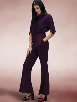 Hot Squash Purple Drop Shoulder Jumpsuit Best