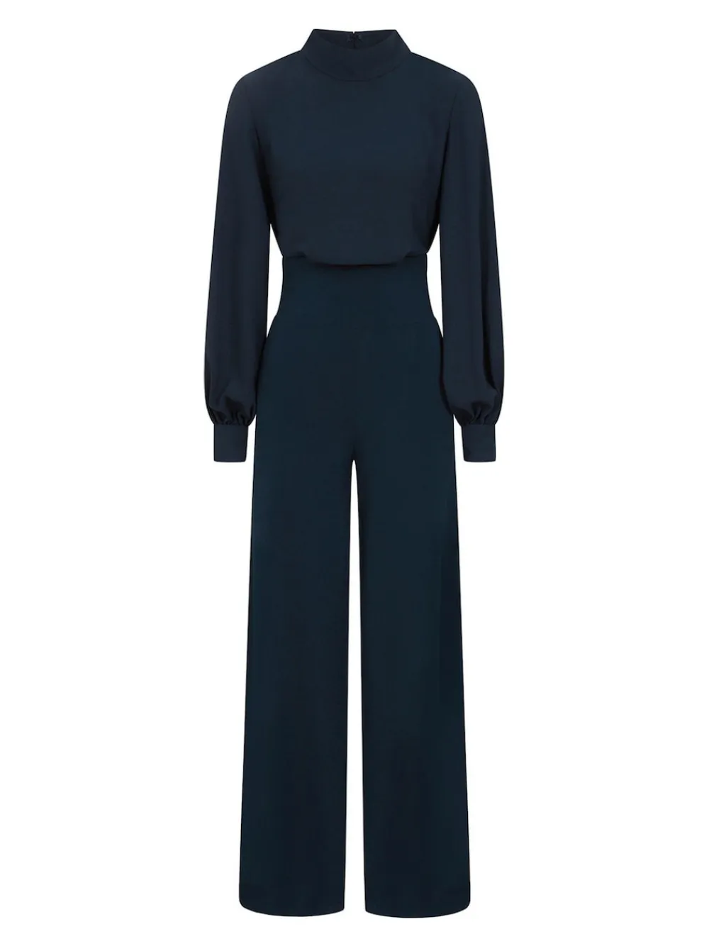 Hot Squash HotSquash Wide Leg Jumpsuit With Blouson Sleeve Blue Outlet