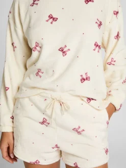 Hunkemoller Flannel Fleece White Pyjamas Set Best
