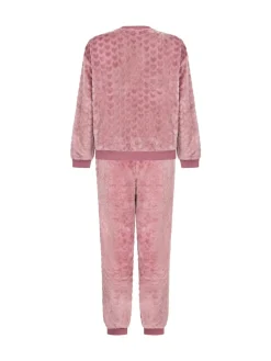 Hunkemoller Purple Fleece Heart Pyjamas Set Outlet