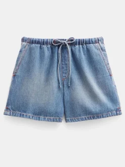 Hush Betty Pull On Denim Shorts Blue New