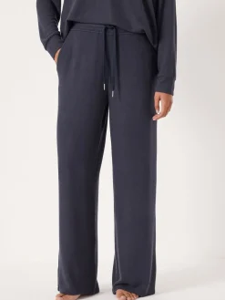 Hush Elle Supersoft Wide Leg Joggers Blue New