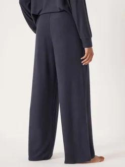 Hush Elle Supersoft Wide Leg Joggers Blue New