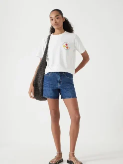 Hush Essential Denim Shorts Blue New