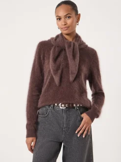 Hush Brushed Cashmere Triange Scarf Brown Outlet