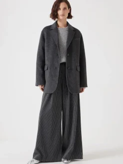 Hush Pure Wool Double Faced Blazer Grey Best