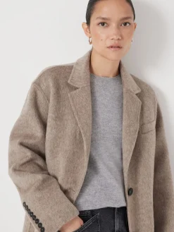 Hush Pure Wool Double Faced Blazer Natural Sale