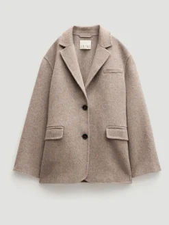 Hush Pure Wool Double Faced Blazer Natural Sale