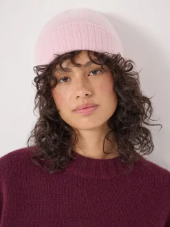 Hush Cashmere Beanie Pink Clearance