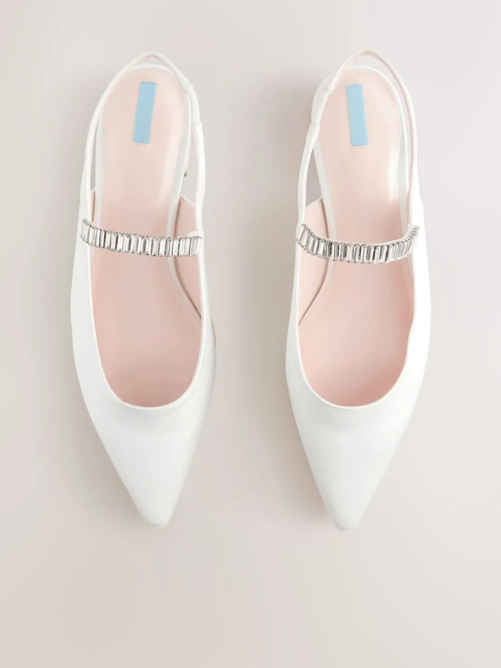 Next Ivory Wedding Point Toe Jewel Mary Jane Bridal Slingback Shoes Discount