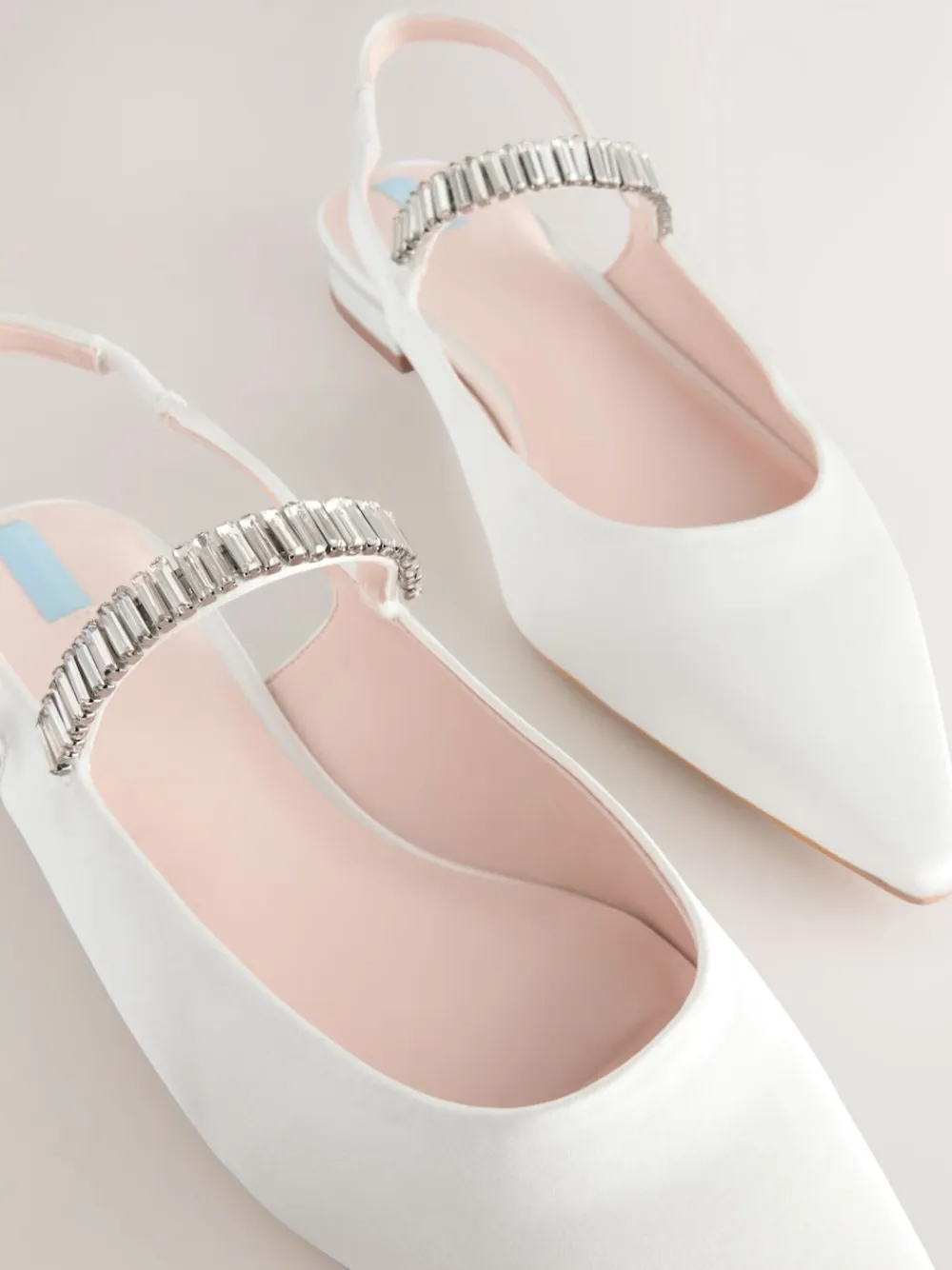 Next Ivory Wedding Point Toe Jewel Mary Jane Bridal Slingback Shoes Discount