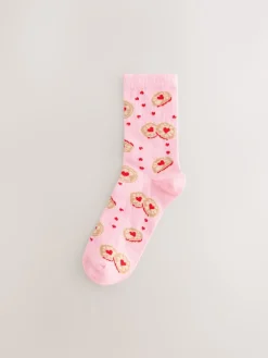 Next Ankle Socks 4 Pack Jammy Heart New